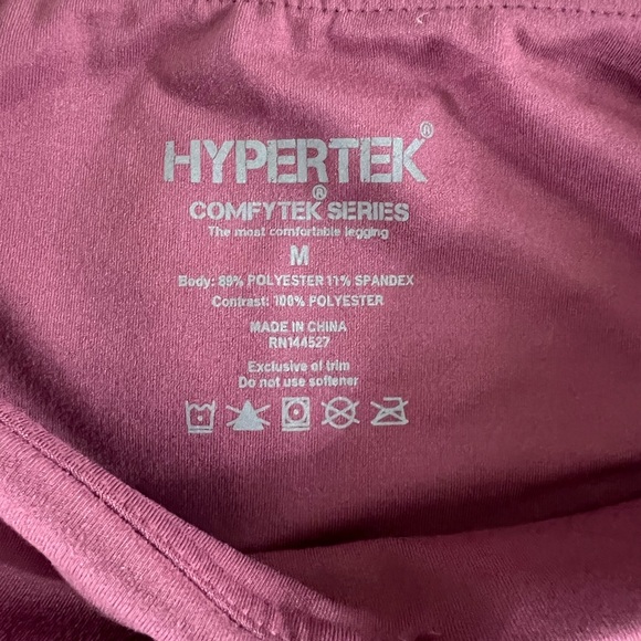 Hypertek pink leggings. Soft, comfortable material. Size medium. Lightly used. - Picture 4 of 4